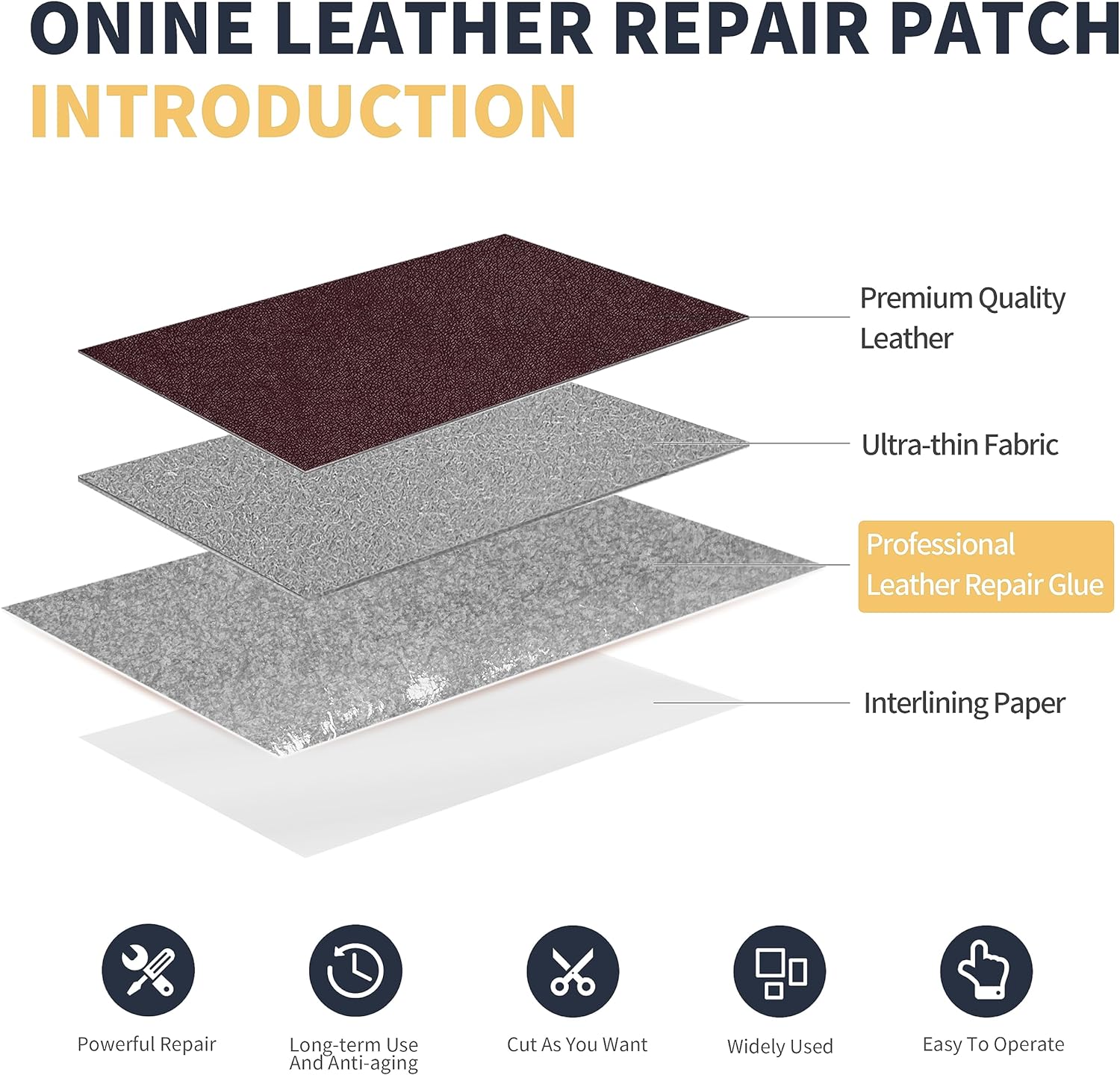 Leather Repair Patch，Leather Repair Tape, 3 x 60 inches Leather Repair Patch  for Furniture,Vinyl Repair kit，Leather Couch Patch，for Sofas, Furniture,  car Seats, Office Chairs(Black)(3 x 60 Inches Khaki Leather) - ONine  Furniture